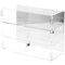 Plymor Clear Acrylic Rectangular Locking Display Case, 2 Shelves (Mirrored)